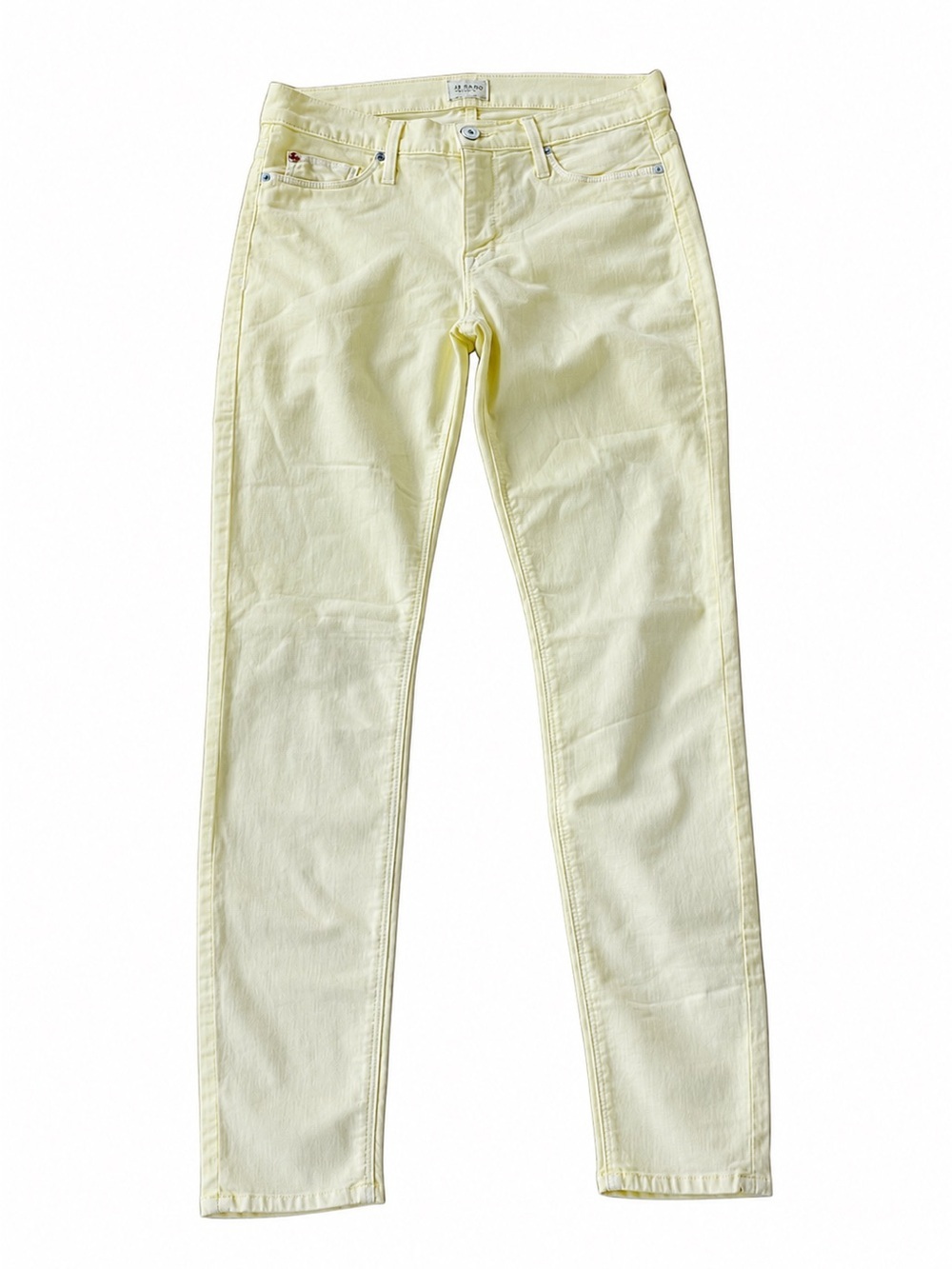 NWT Hudson Nico Midrise Super Skinny Jeans W 28 Pastel Yellow Stretch Denim